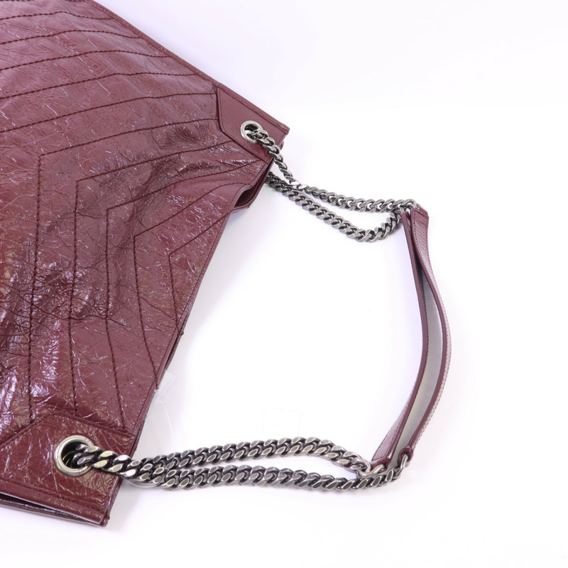 SAINT LAURENT 牛皮皮革Niki Tote Bag銀扣手挽袋-4