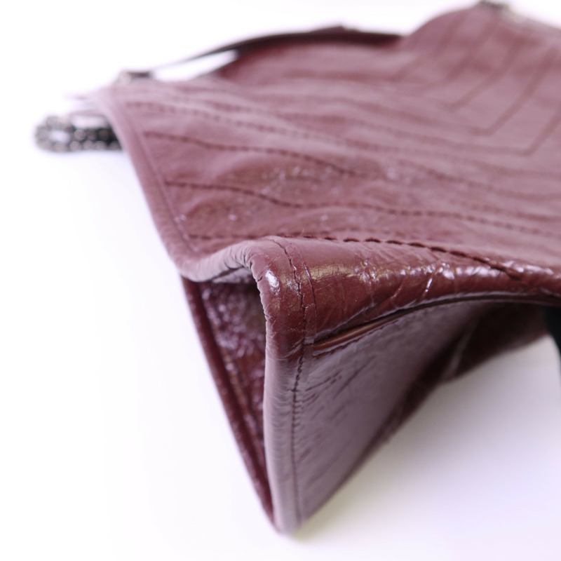 SAINT LAURENT 牛皮皮革Niki Tote Bag銀扣手挽袋-12