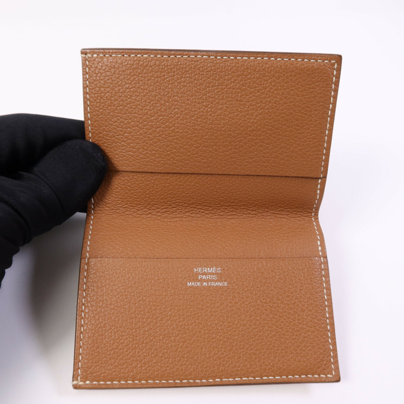 HERMES Evercolor皮革卡片套Gold-6
