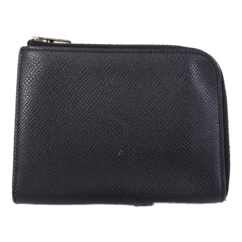 HERMES Epsom皮革Wallet銀扣錢包Noir-0