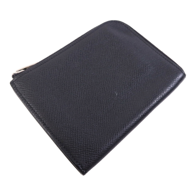 HERMES Epsom皮革Wallet銀扣錢包Noir-3