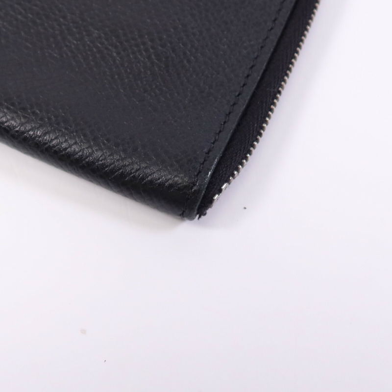 HERMES Epsom皮革Wallet銀扣錢包Noir-8