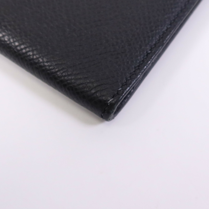 HERMES Epsom皮革Wallet銀扣錢包Noir-10