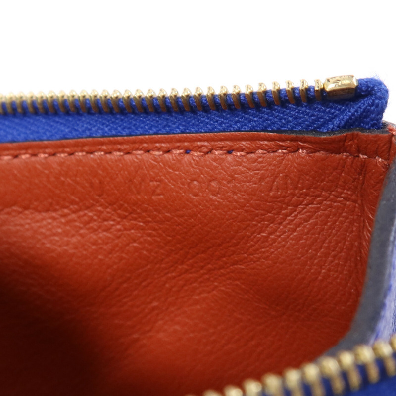 HERMES Evercolor皮革Atout 14 Pouch Card Holder金扣卡片套Bleu Electrique-7