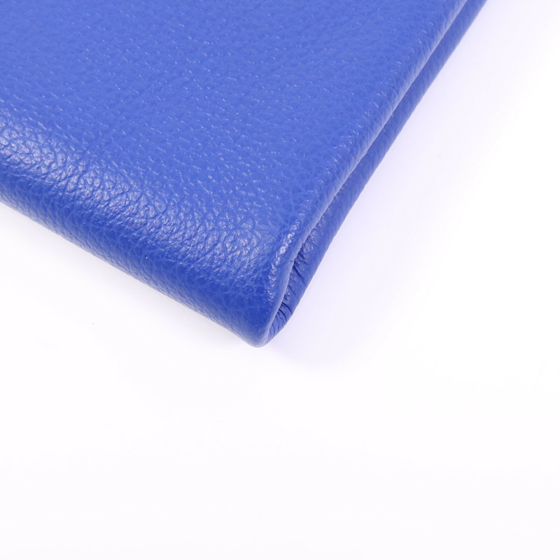 HERMES Evercolor皮革Atout 14 Pouch Card Holder金扣卡片套Bleu Electrique-8