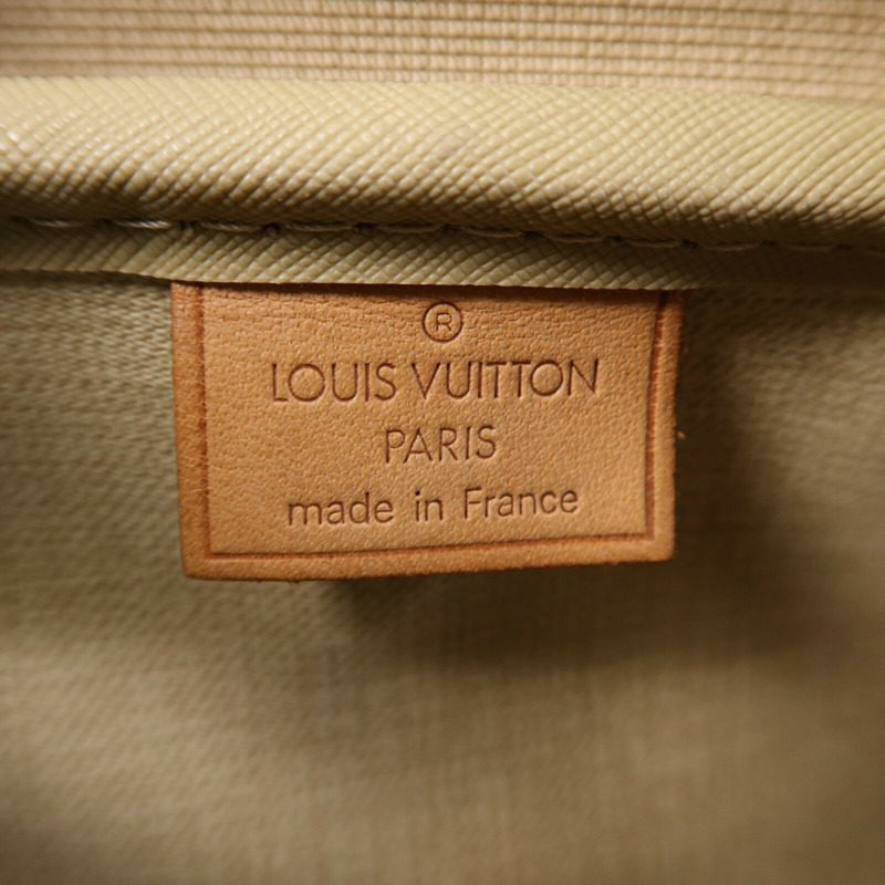LOUIS VUITTON Monogram Deauville金扣手挽袋棕色-5