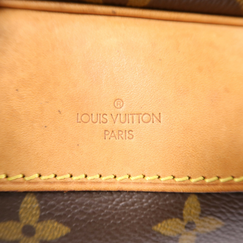 LOUIS VUITTON Monogram Deauville金扣手挽袋棕色-15