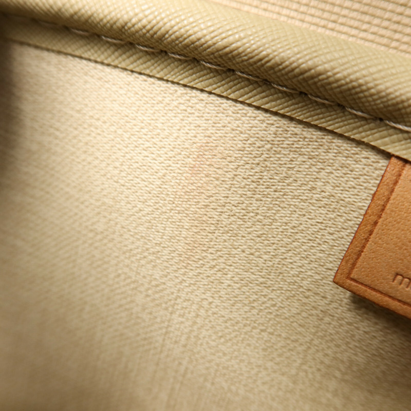 LOUIS VUITTON Monogram Deauville金扣手挽袋棕色-17