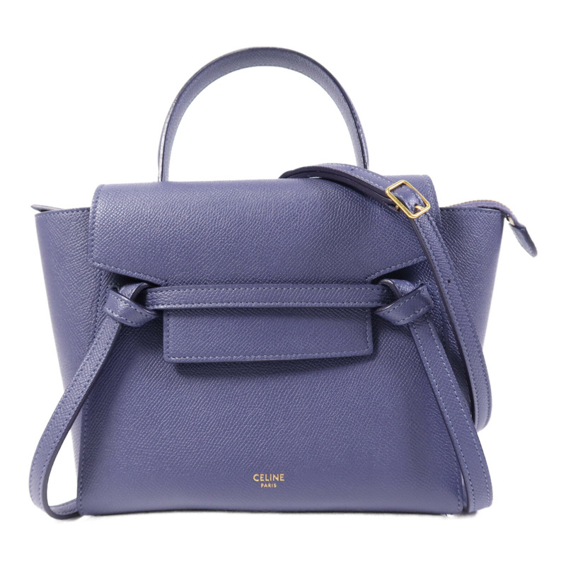 CELINE 牛皮皮革Belt Bag Nano金扣手挽肩背兩用袋-0