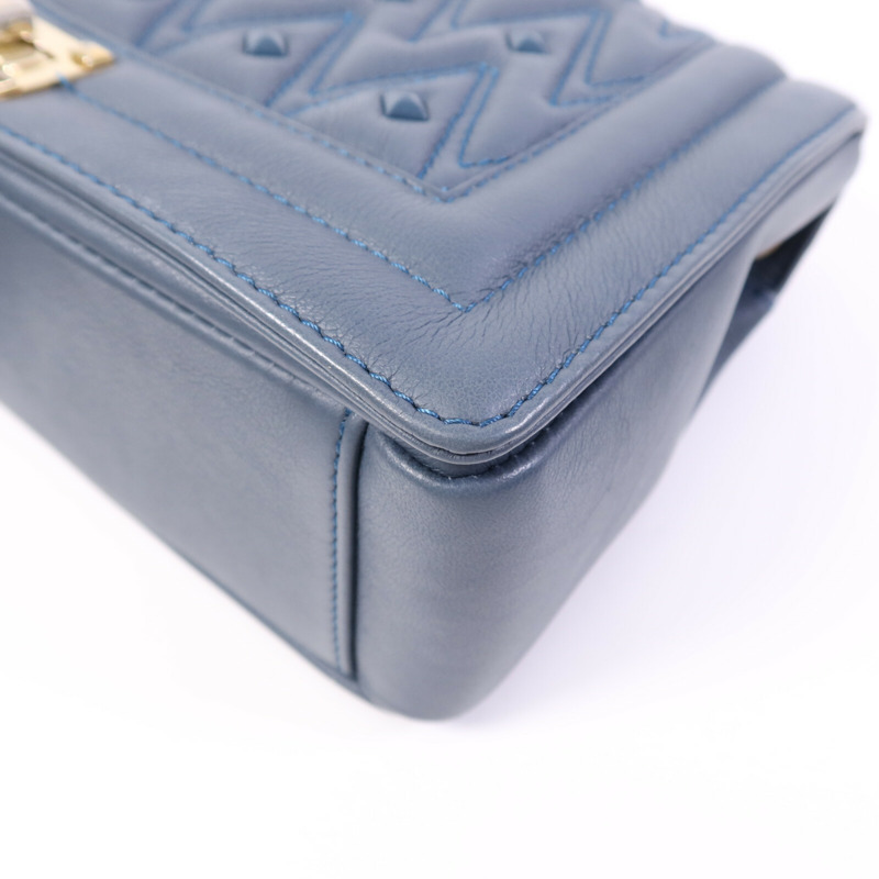 Valentino 牛皮皮革Mario Diamond金扣鏈帶肩背袋-7