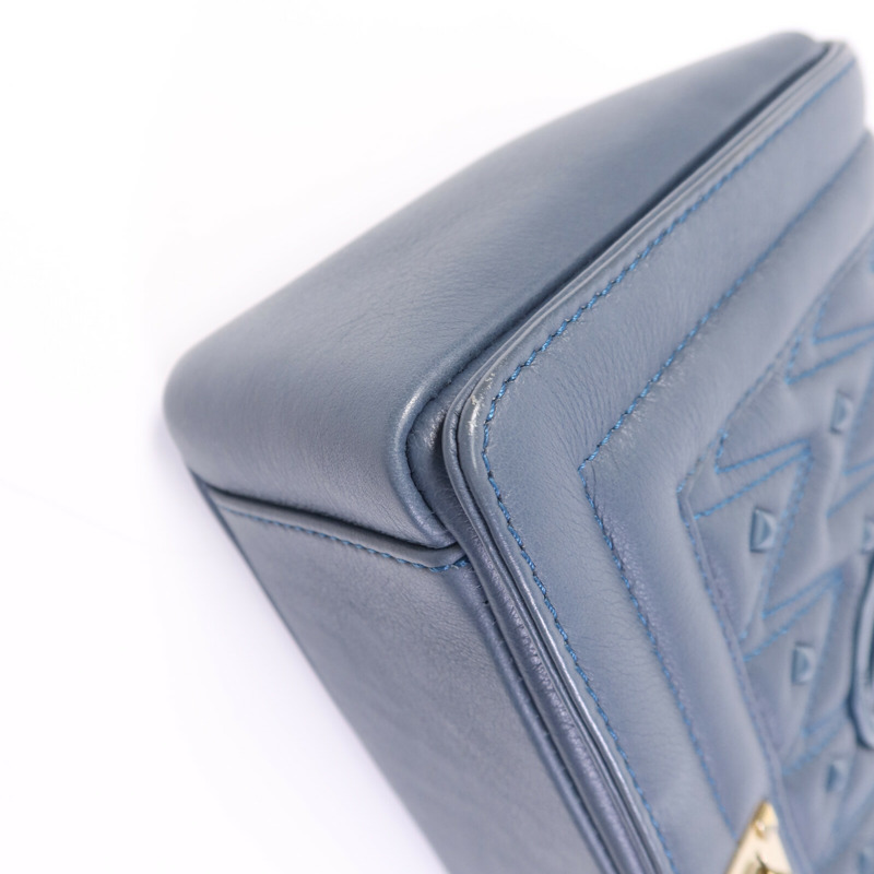 Valentino 牛皮皮革Mario Diamond金扣鏈帶肩背袋-8