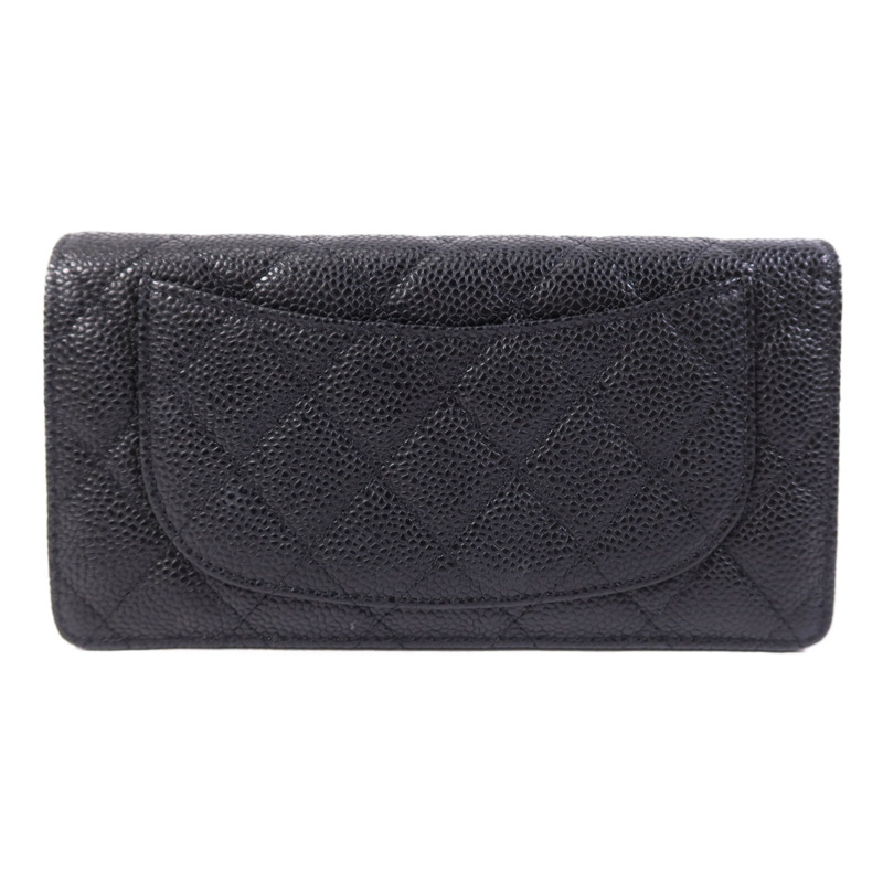 CHANEL 牛皮皮革Wallet金扣長錢包-1