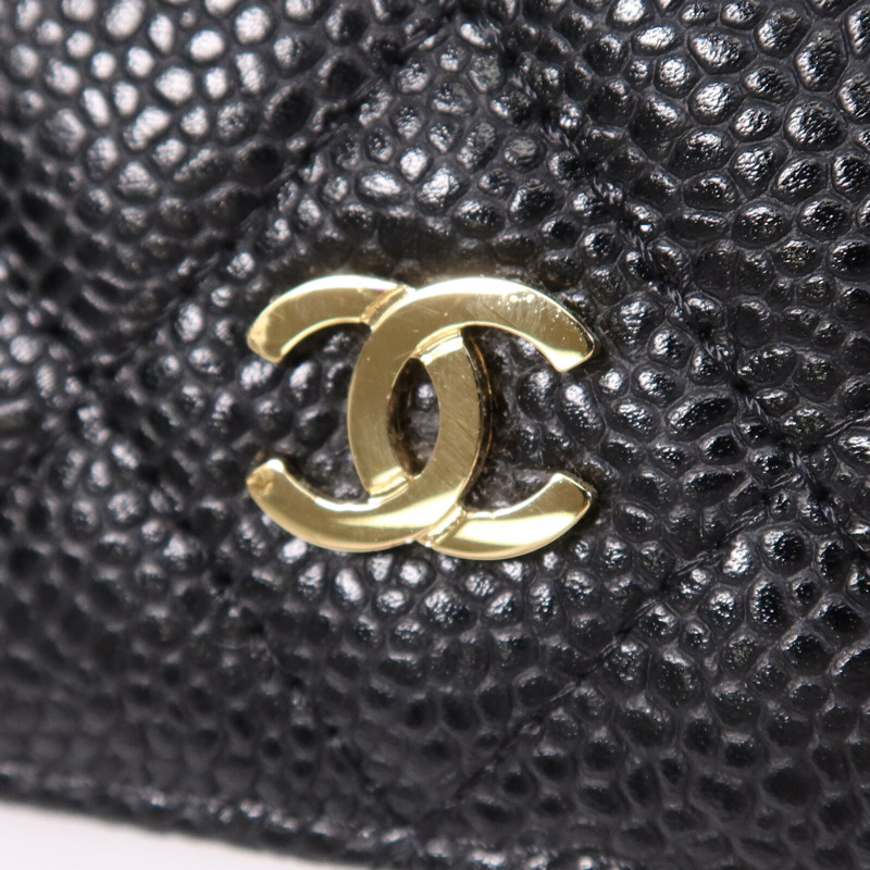 CHANEL 牛皮皮革Wallet金扣長錢包-7