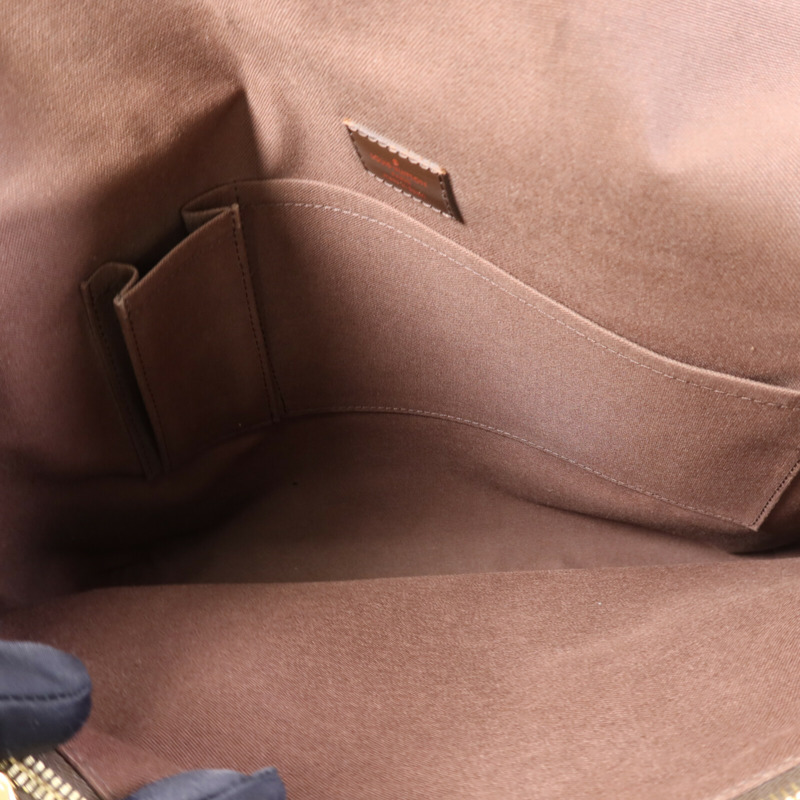 LOUIS VUITTON Damier Brooklyn GM金扣肩背袋-4