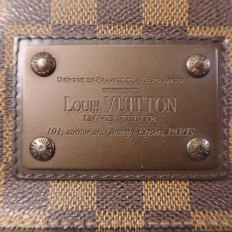 LOUIS VUITTON Damier Brooklyn GM金扣肩背袋-6