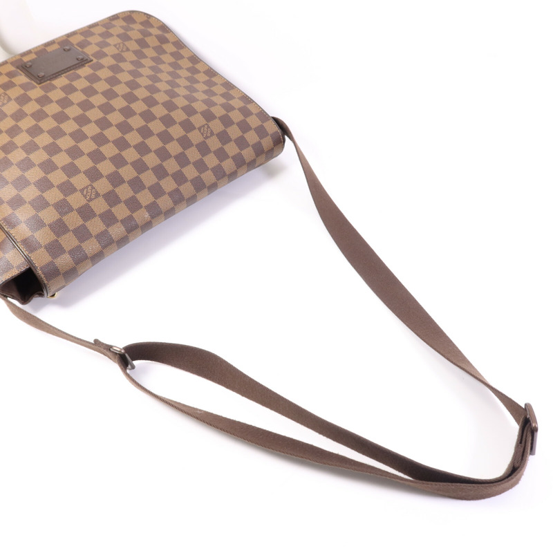 LOUIS VUITTON Damier Brooklyn GM金扣肩背袋-9