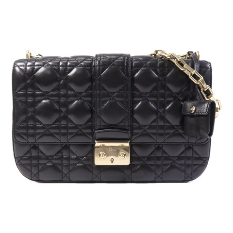 Dior 羊皮皮革Miss Dior金扣鏈帶肩背袋