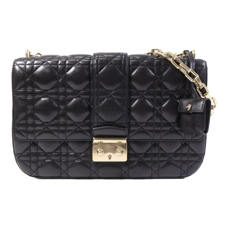 Dior 羊皮皮革Miss Dior金扣鏈帶肩背袋-0