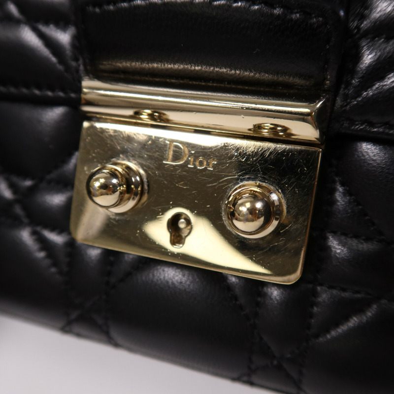 Dior 羊皮皮革Miss Dior金扣鏈帶肩背袋-6