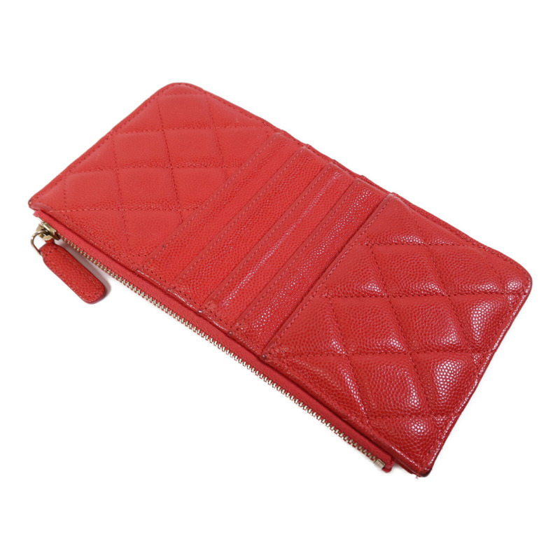 CHANEL 牛皮皮革Phone Case金扣長錢包-3