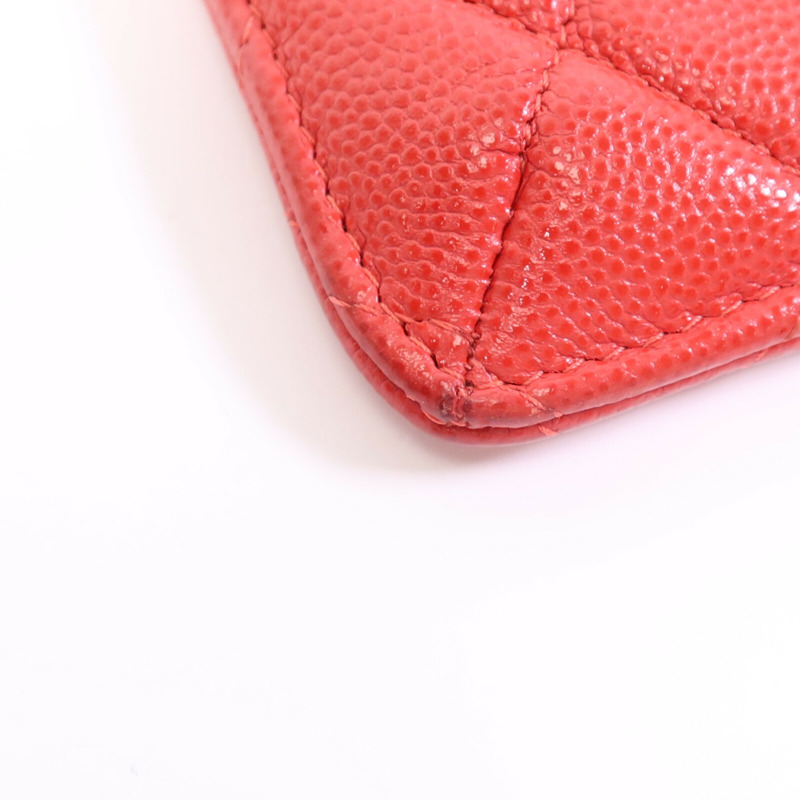 CHANEL 牛皮皮革Phone Case金扣長錢包-10