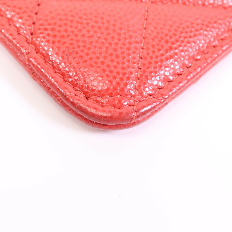 CHANEL 牛皮皮革Phone Case金扣長錢包-12