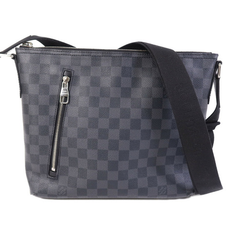 LOUIS VUITTON Damier Graphite Mick PM銀扣肩背袋