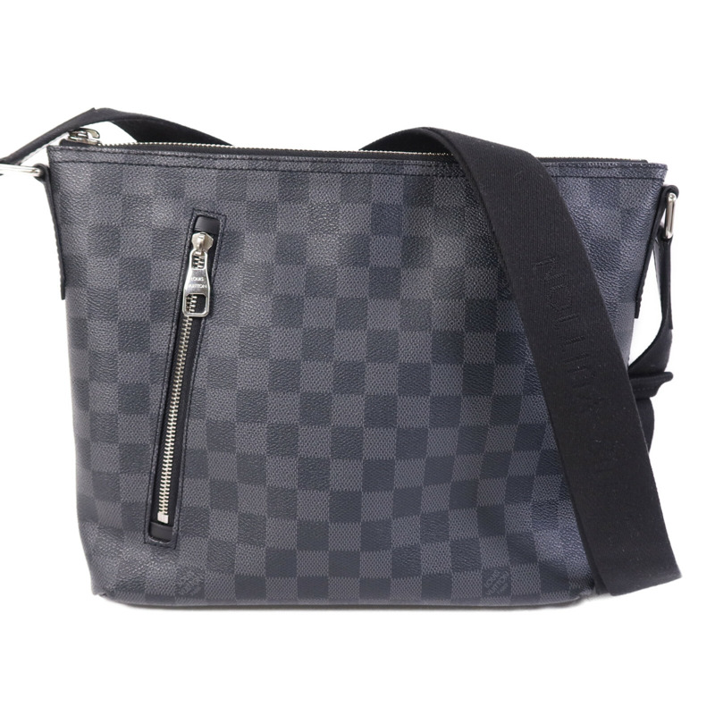 LOUIS VUITTON Damier Graphite Mick PM銀扣肩背袋-0