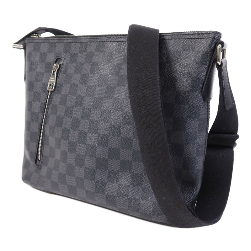 LOUIS VUITTON Damier Graphite Mick PM銀扣肩背袋-2