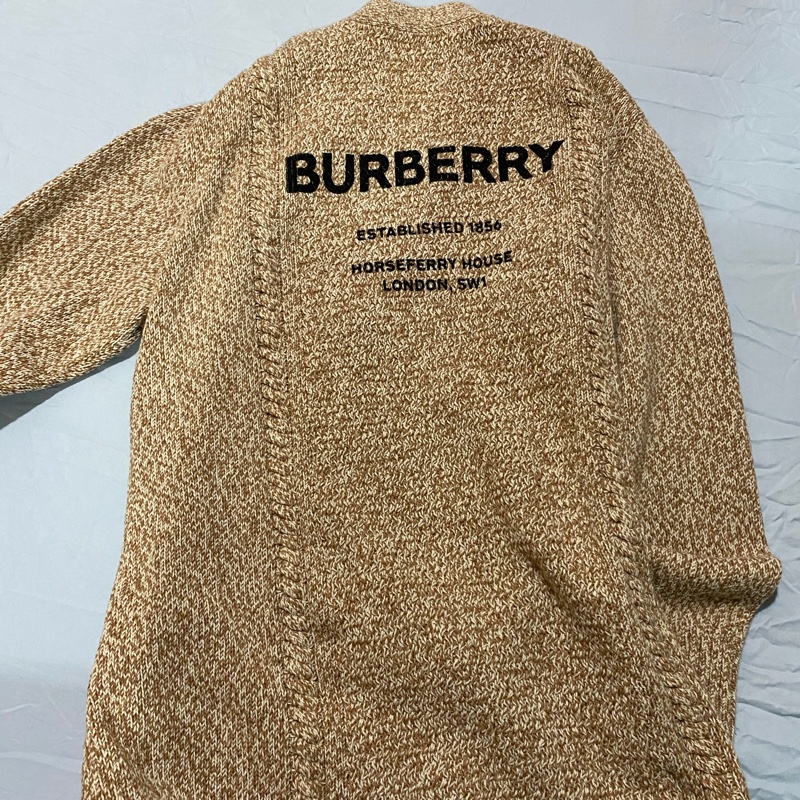 Burberry 棉羊毛開衫 鬆弛百搭 義大利製造-0