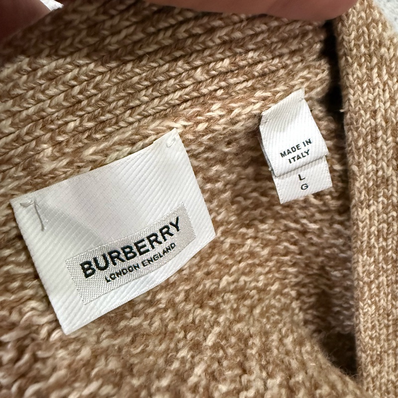 Burberry 棉羊毛開衫 鬆弛百搭 義大利製造-4