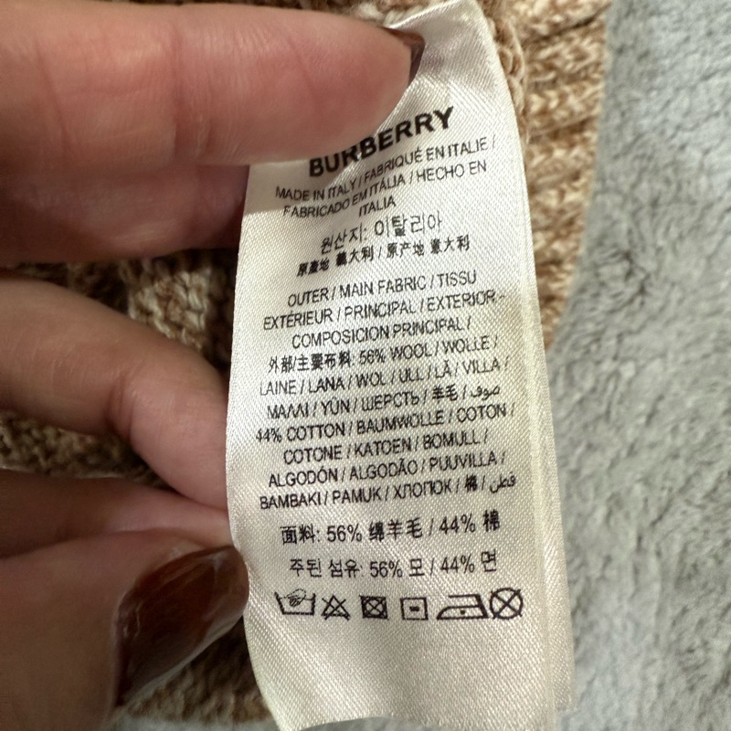 Burberry 棉羊毛開衫 鬆弛百搭 義大利製造-5