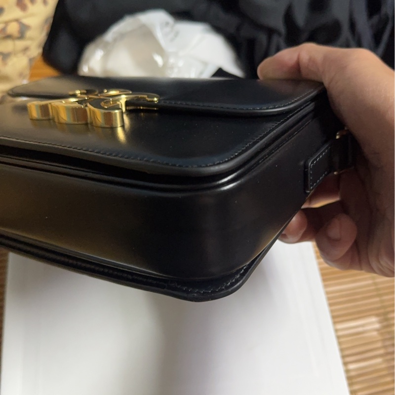 TEEN TRIOMPHE亮澤牛皮革手袋-4