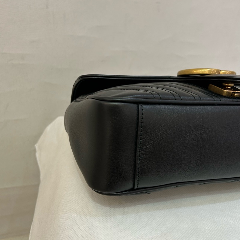 GUCCI黑marmont 掀蓋鍊包 26cm-5