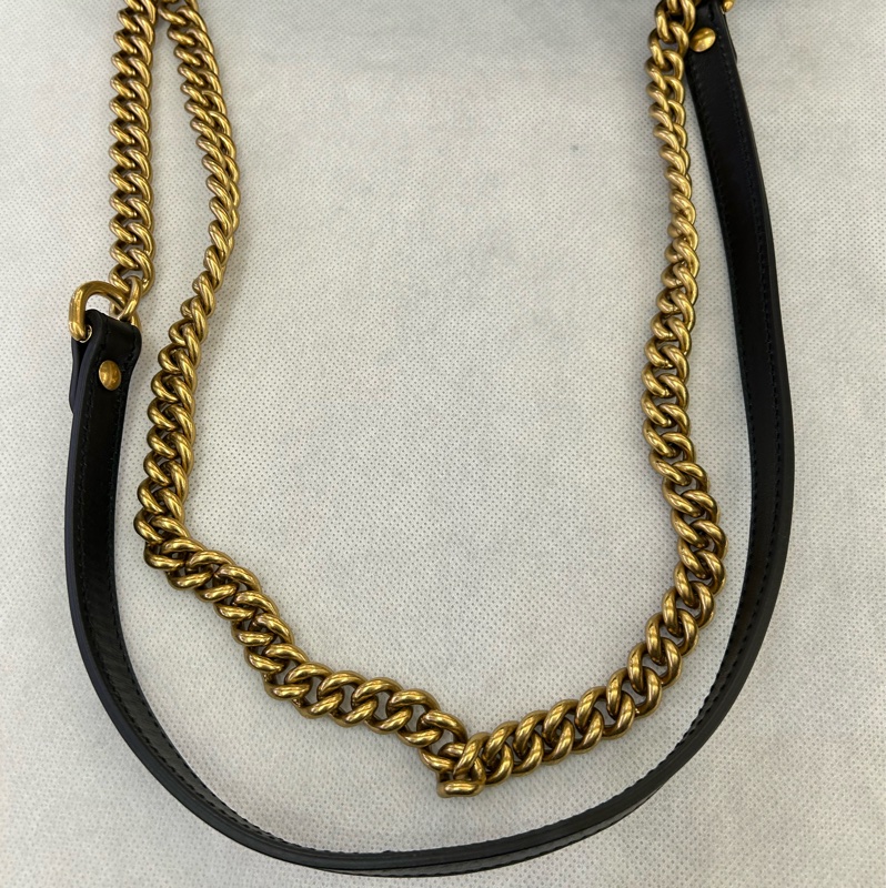 GUCCI黑marmont 掀蓋鍊包 26cm-7