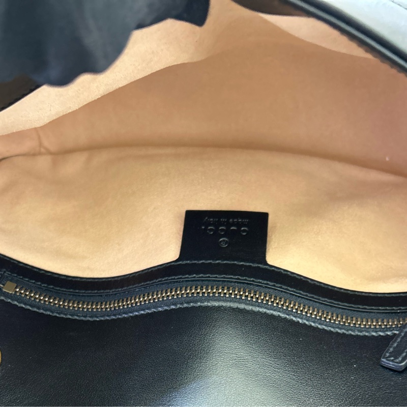 GUCCI黑marmont 掀蓋鍊包 26cm-8