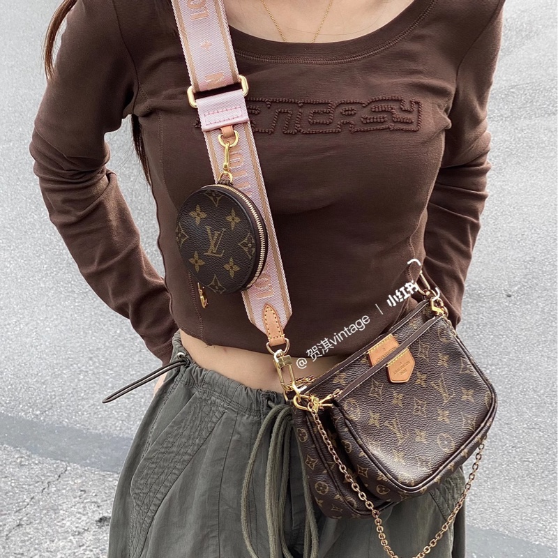 🤎路易威登五用包LV原花粉背帶五用麻將包 M44840-1