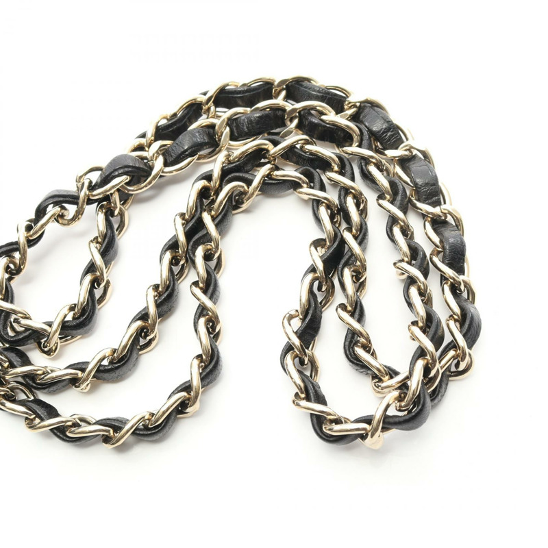 香奈兒迷你20 V型縫線人字紋肩背包 A69900 羊皮 黑色 二手 金色五金-9