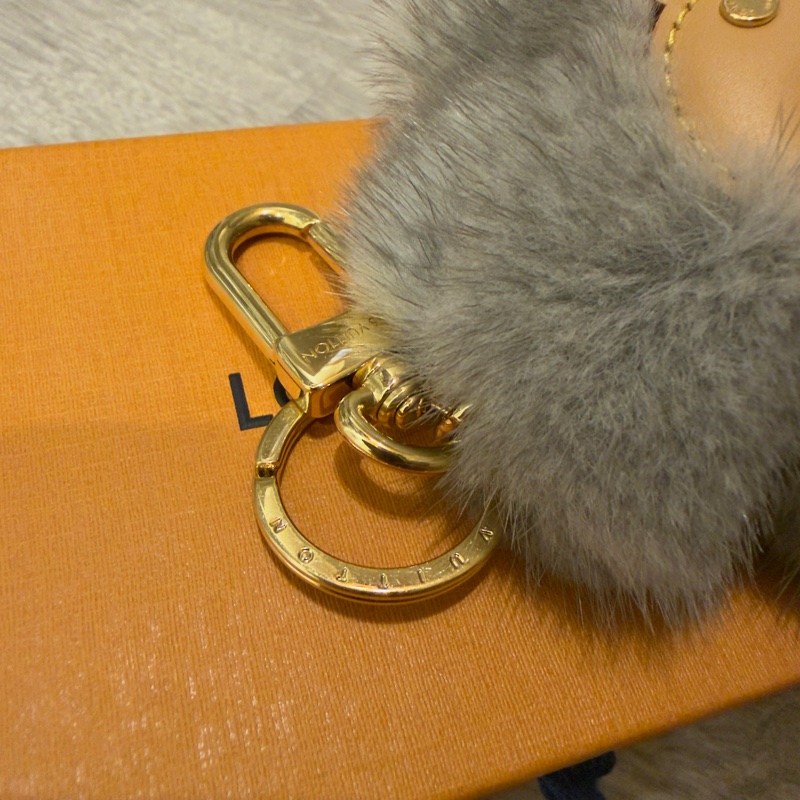 LOUIS VUITTON Vivienne Fur 手袋吊飾及鑰匙圈 灰色-9