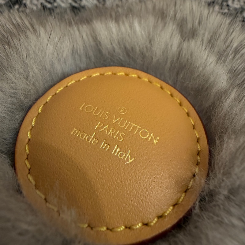 LOUIS VUITTON Vivienne Fur 手袋吊飾及鑰匙圈 灰色-7