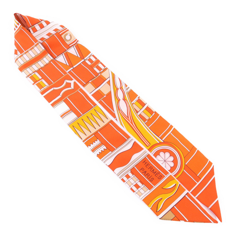 HERMES 絲質Twilly絲巾-3
