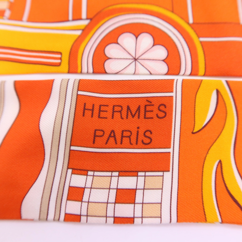 HERMES 絲質Twilly絲巾-4