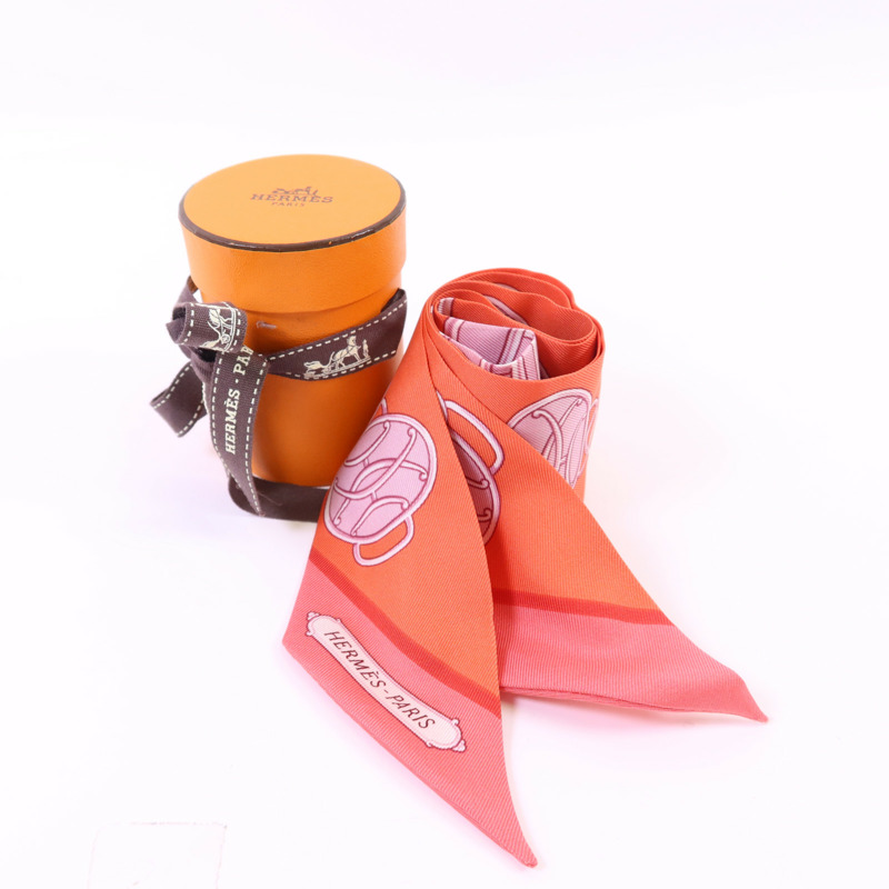 HERMES 絲質Twilly絲巾-8
