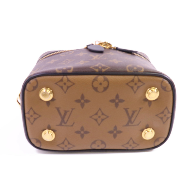 LOUIS VUITTON Monogram Reverse Vanity PM金扣鏈帶手挽肩背兩用袋-3