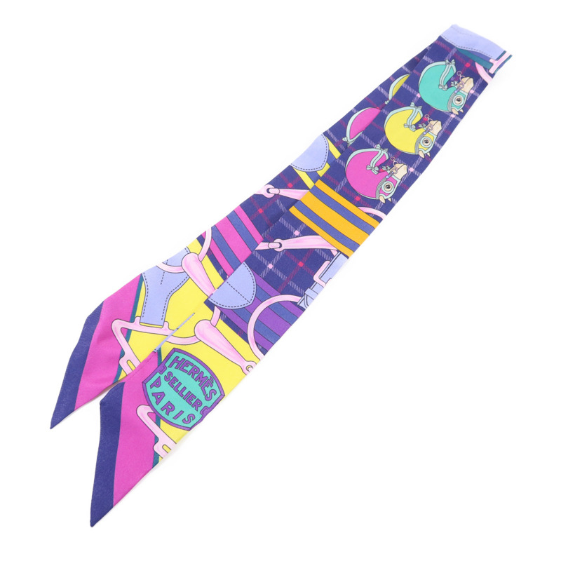 HERMES 絲質Twilly絲巾-0