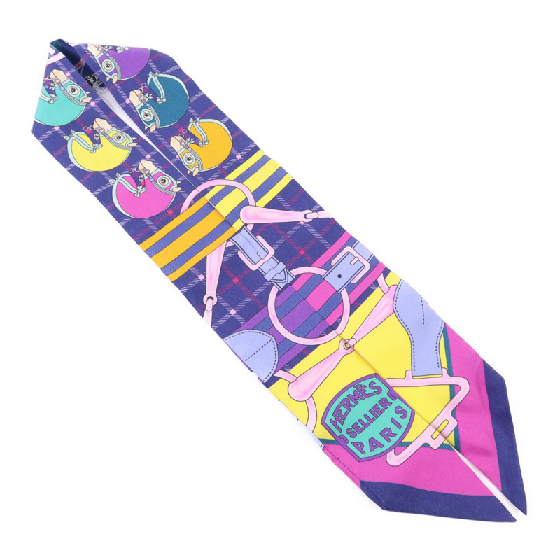 HERMES 絲質Twilly絲巾-3
