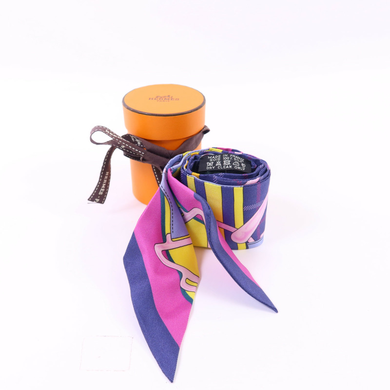 HERMES 絲質Twilly絲巾-7