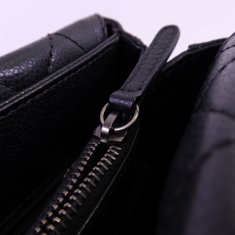 CHANEL 牛皮皮革Tote Bag銀扣鏈帶肩背袋-10