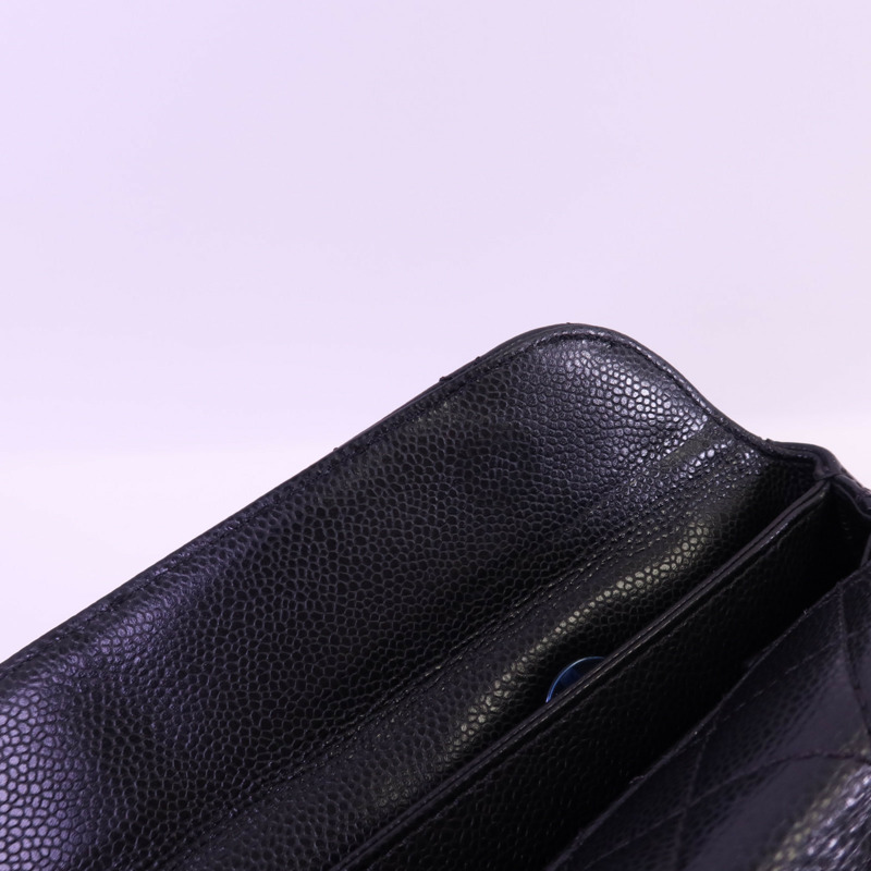 CHANEL 牛皮皮革Tote Bag銀扣鏈帶肩背袋-14