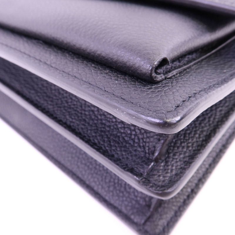 SAINT LAURENT 牛皮皮革Sunset銀扣鏈帶肩背袋-6